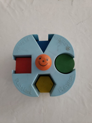 Playskool Vintage 1969 Color & Shape Sorter Toy MULTICOLOR MISSING SOME SHAPES