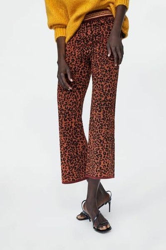 Zara Knit Metallic Leopard Print High 