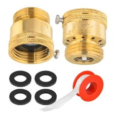 2 PCS 3/4" Anti Siphon Vacuum Breakers Backflow Preventer  With Tape, 4 Washers