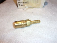 1/4" Plug x 5/16" Hose Brass Coolant Mold Flow Through Coupler