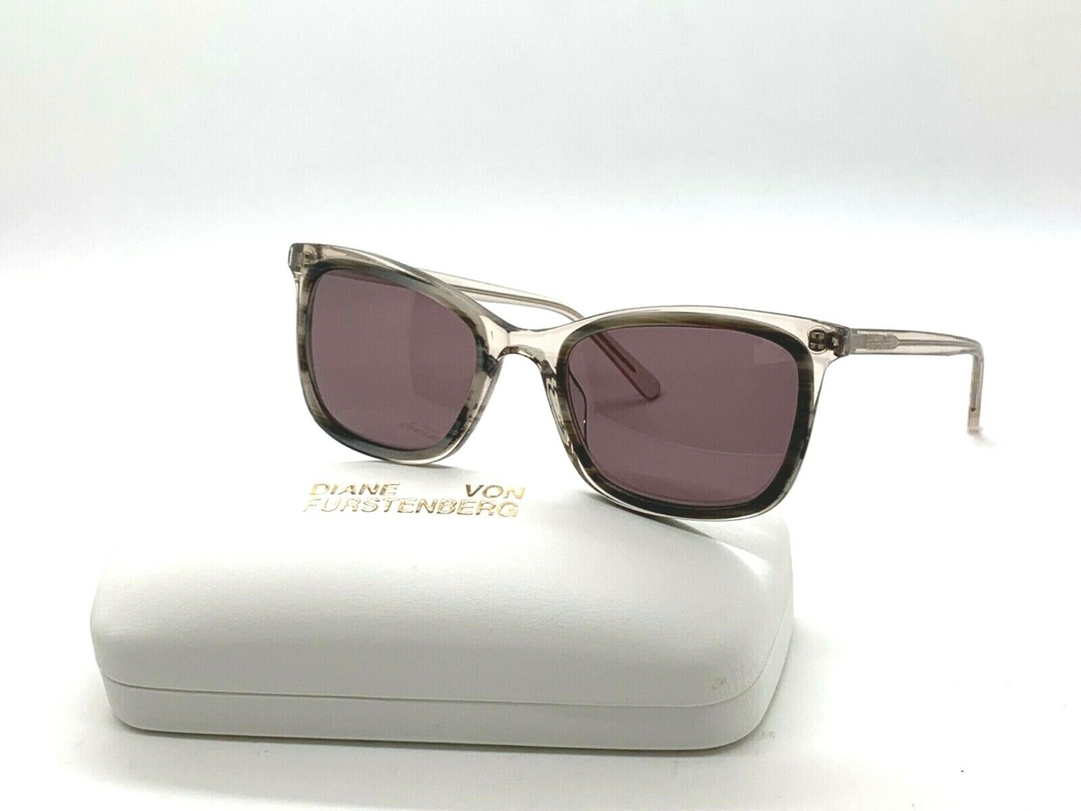 Diane Von Furstenberg Kathryn Sunglasses with Case Diane Von Furstenberg Kathryn Sunglasses DVF682S 250 Crystal  main image 4