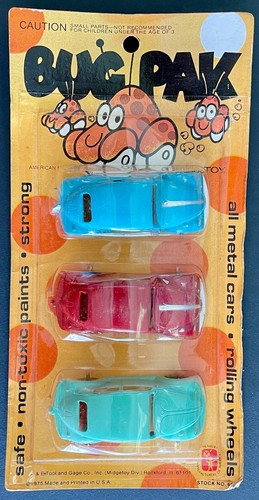 Vintage Volkswagen Beetle 3 Pack - NOS - MidgeToy - Signed By Founder! 1975