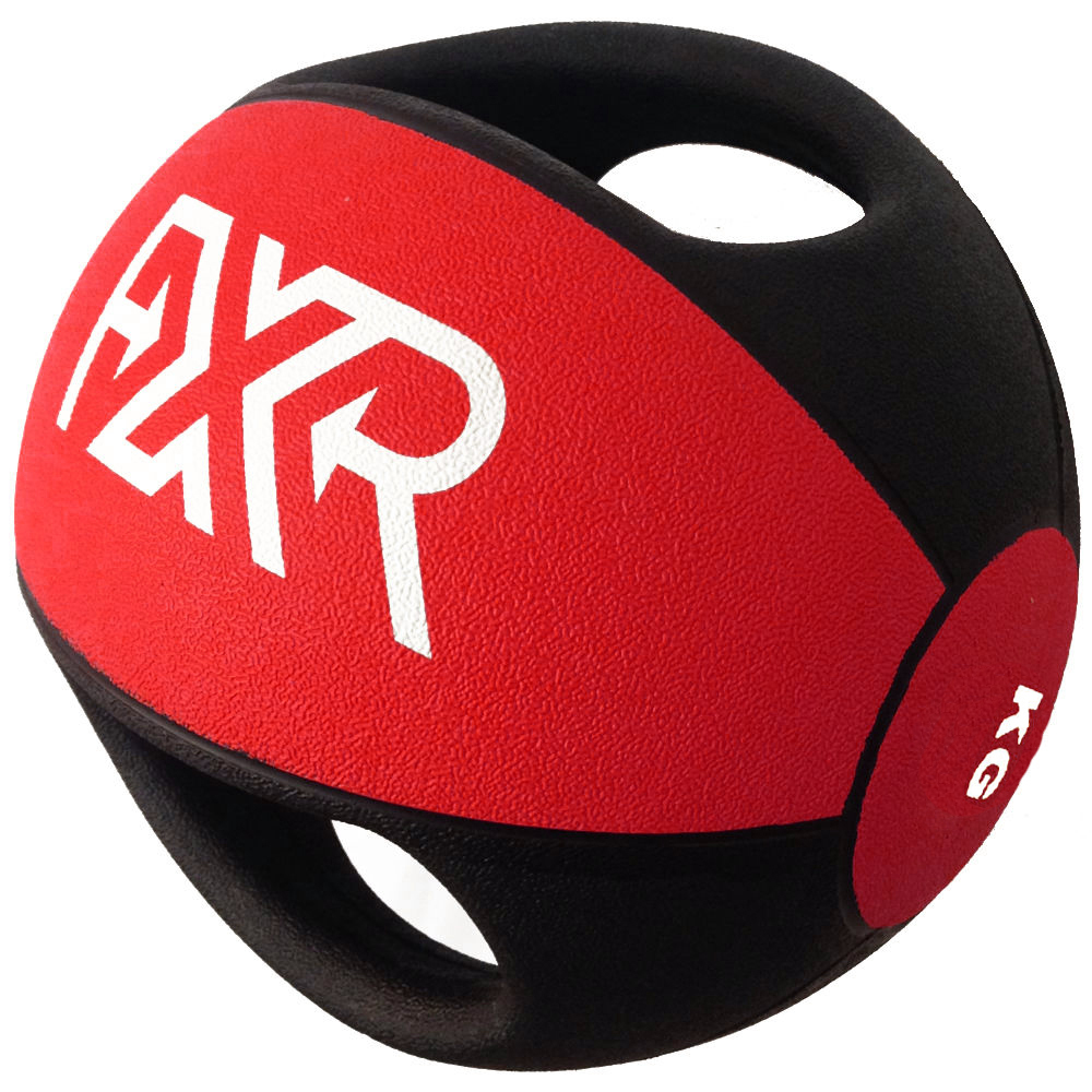 FXR BALÓN MEDICINAL DEPORTIVO GOMA ROJO/NEGRO DOBLE MANGO 3-12KG