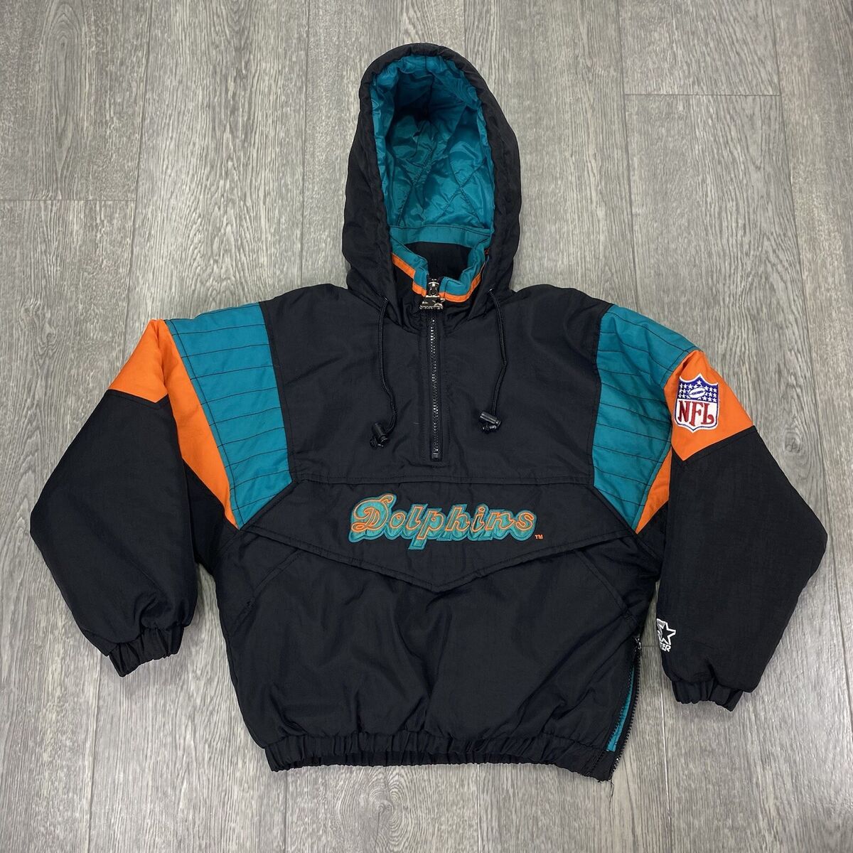 Vintage Miami Dolphins Starter Jacket Pullover 90s Kids Vintage Miami Dolphins Starter Jacket Pullover 90s Kids