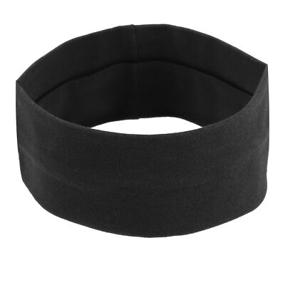 1Stk. Stirnbänder Stretchy Feuchtigkeit Wicking Sport Baumwolle schwarz
