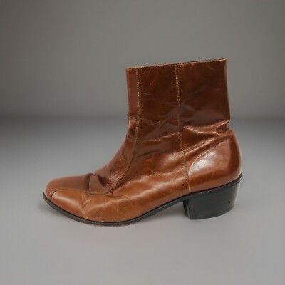 Vtg Florsheim Imperial Beatles Men Size 11.5 3E Cognac 