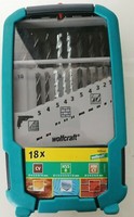 Wolfcraft Bohrer-Set Metall-Holz-Stein 18-Tlg. 8615000
