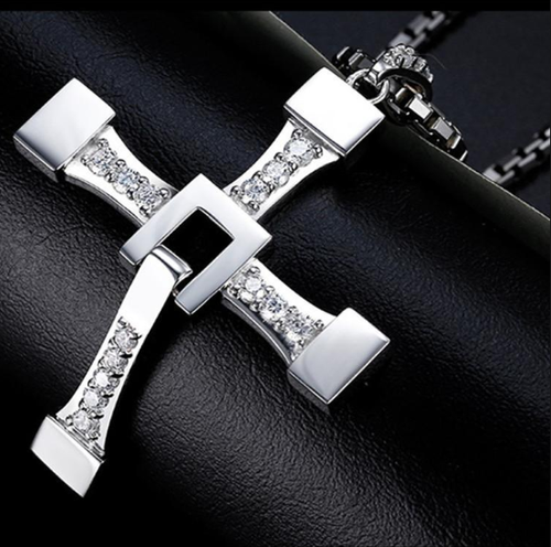 Cadena Para Hombre Acero Inoxidable Collar De Cruz Colgante Dominic Toretto  24\