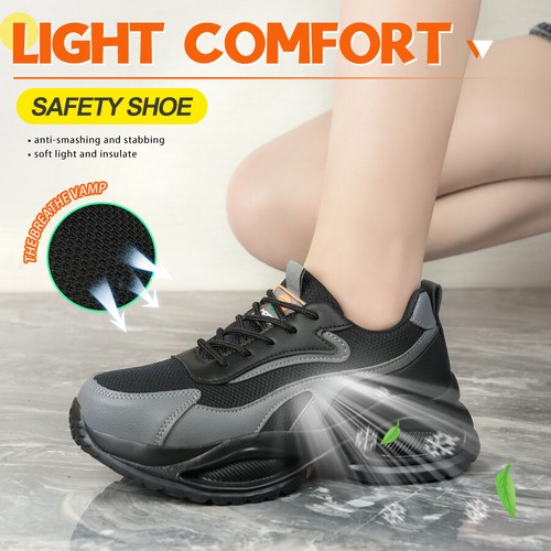 Women Work Safety Steel Toe Lady Shoes Lightweight Sneaker Indestructible Boots - Picture 13 of 27