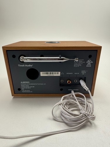 Tivoli Audio Albergo Wood AM/FM/BT Clock Radio w/ AC Power Adapter, No Remote - Picture 5 of 7