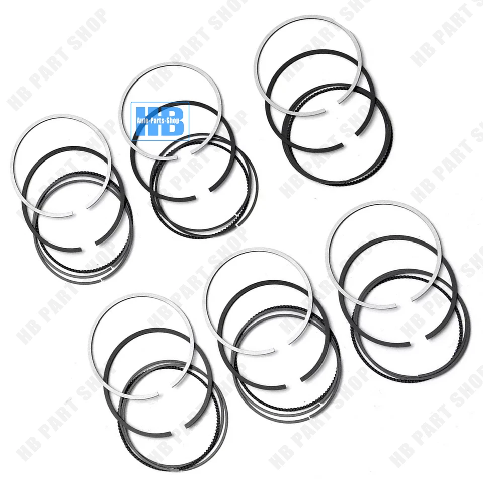 Juego de anillos de pistón de 6 cilindros para BMW 323i 528i E36 E46 E39 2,5 2,8 M52B25 M52B28 Foto 2 de 4