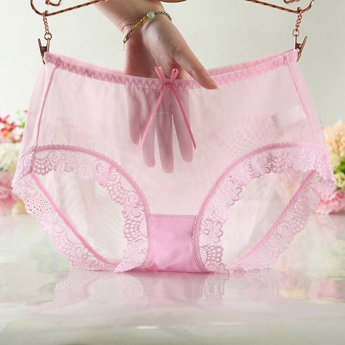 Slip intimo donna sexy trasparente slip mutandine pizzo floreale trasparente - Foto 13 di 20