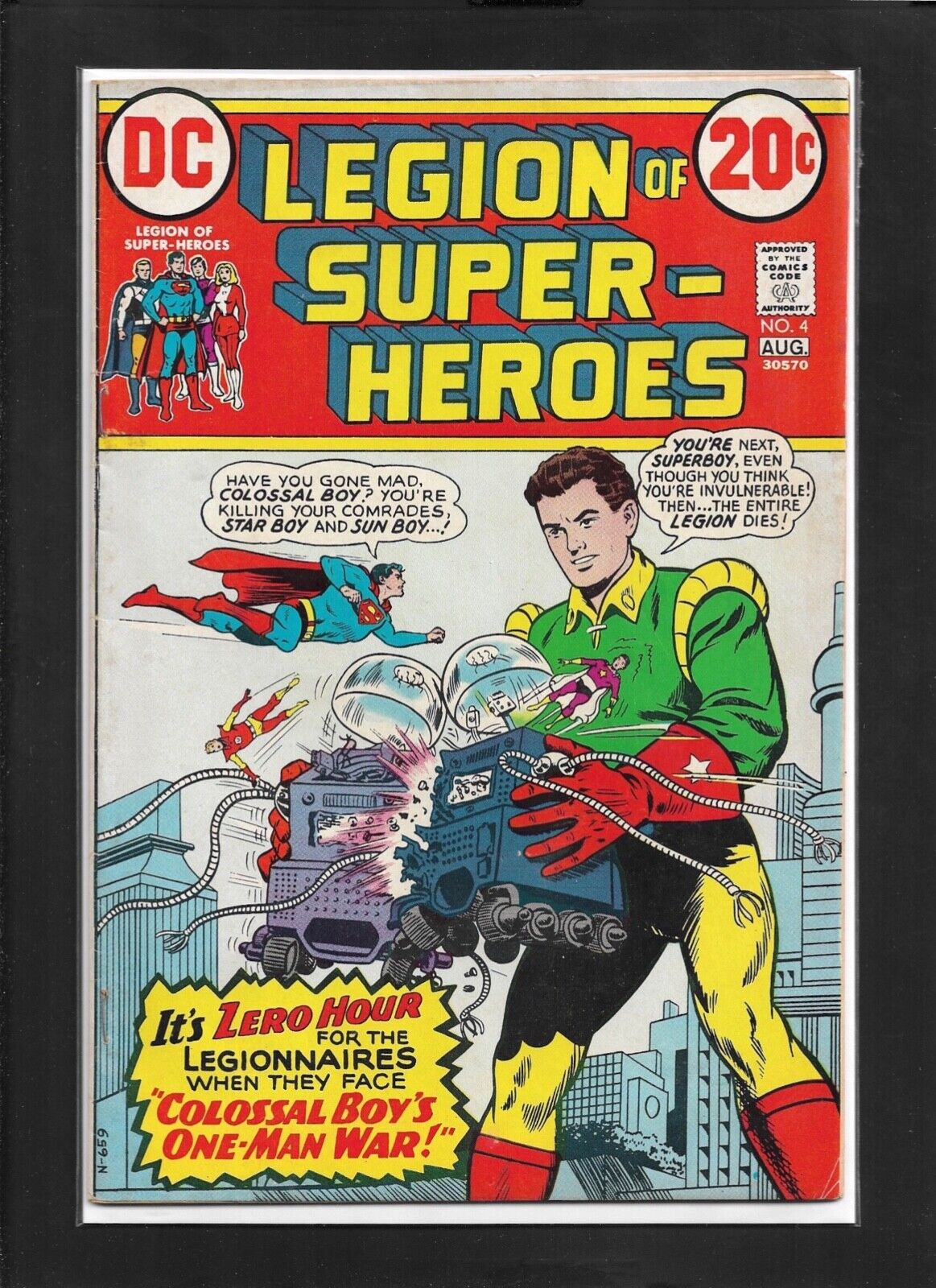 Legion of Super-Heroes #2 (1973): Colossal Boy! Bronze Age DC Comics! FN- (5.5)!