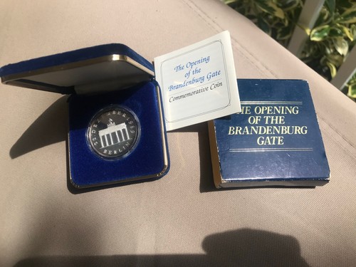 Rare 1990 DDR(East Germany)Silver Proof 20 Marks -Brandenburg Gate-Box/COA