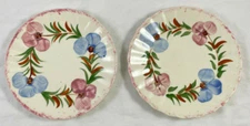 Blue Ridge Sweet Pea Bread Plate 6.25" Set of 2 Southern Potteries Floral Pink