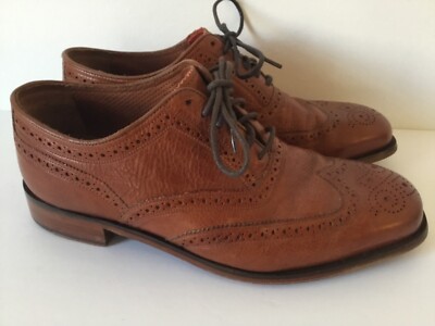 VTG DUCKIE BROWN FLORSHEIM LONG WINGTIPS DRESS SHOES LEATHER  display picture 3