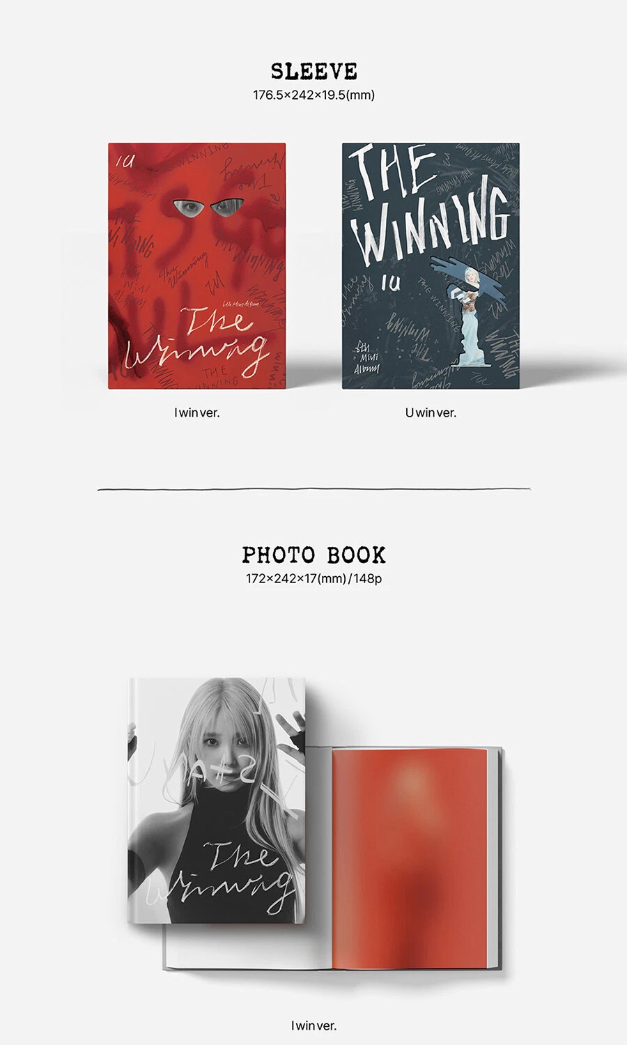 IU [THE WINNING] 6th Mini Album CD+Photo Book+7 Card+3 Sticker+Pre