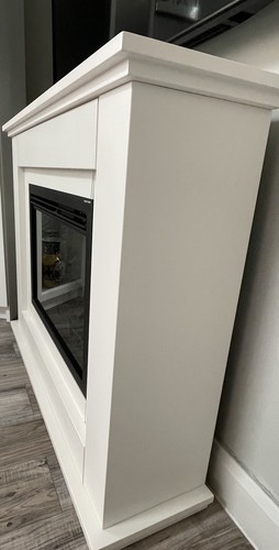 Endeavour Fires Castleton Electric Fireplace with an Off White MDF Fire Mantel - Picture 2 of 4