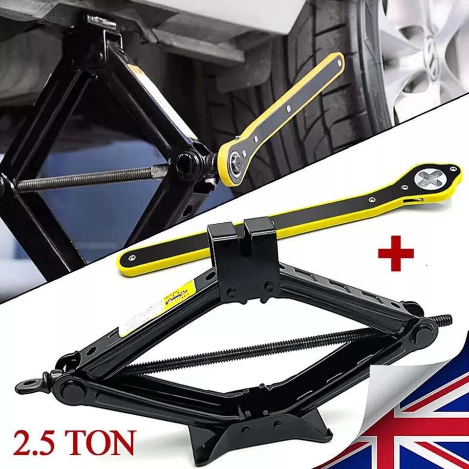 Universal 2.5 Ton Tonne Scissor Wind Up Jack for Car Van with Crank Speed Handle - Image 2 of 4