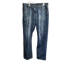 Axel Brand Men Jeans Relaxed Fit W36 L34 Blue Denim Treadwell