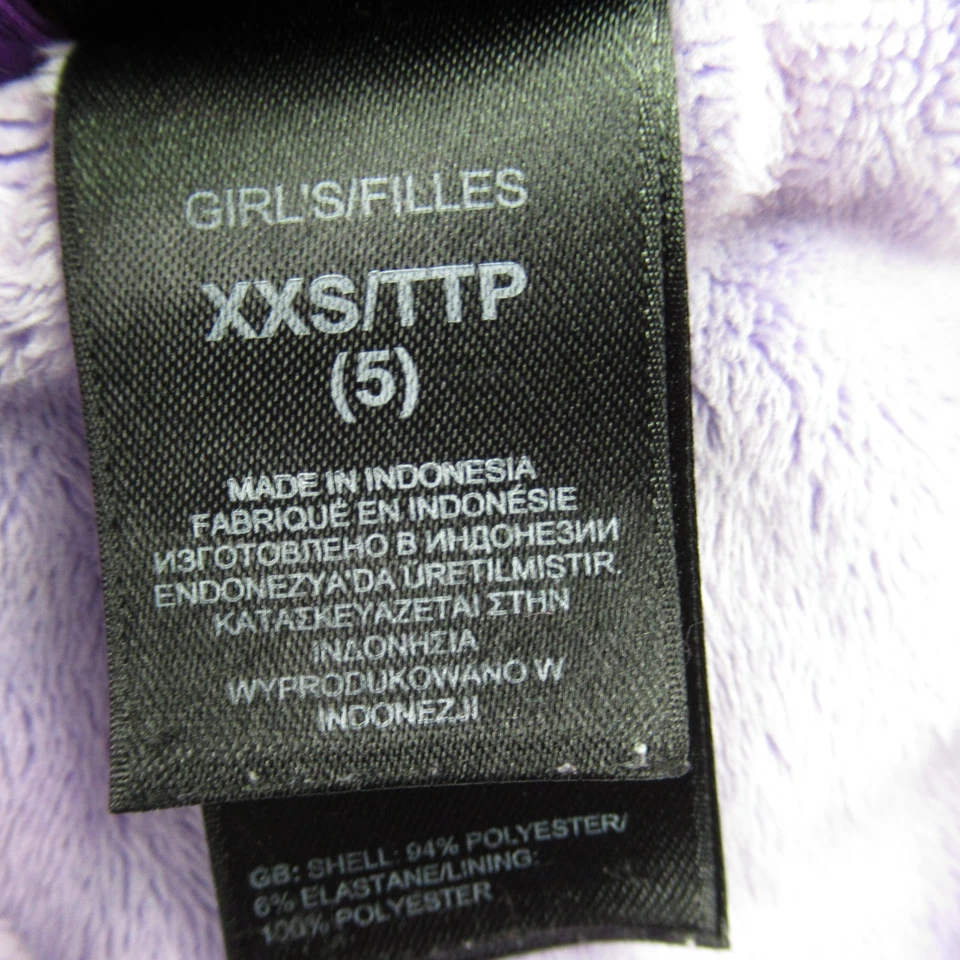 Chaqueta North Face Niñas 2XS 5 Manga Larga Con Capucha Bolsillos Ligeros Púrpura Foto 4 de 4