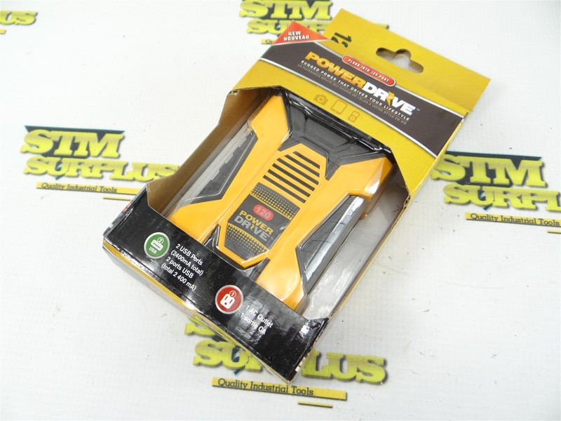 NEW POWER DRIVE SLIM PLUG-IN INVERTER 120W - PLUGS INTO 12V OUTLET 