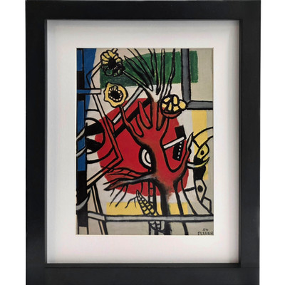 FERNAND LÉGER  Un Arbre Sur un Fond Rouge  Plate Signed Framed Modern Art Print
