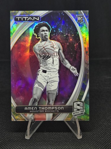 Amen Thompson 2023-24 Panini Spectra Titan Neon Splatter (Exclusive) RC SSP #/8