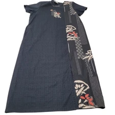 Vintage Linda G Hawaii 100% cotton maxi dress lagenlook minimalist shift