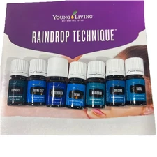 YL Young Living Raindrop Technique Essential Oils Set Of 7 Oils NEW SEALED READ