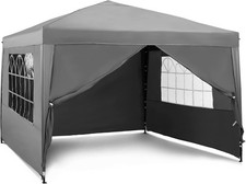 VonHaus Pop Up Gazebo 3 x 3m – Outdoor Garden Marquee Shelter Canopy with