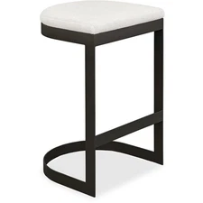 Uttermost 23949 Maude 30 inch Java Black and Taupe Grey Outdoor Bar Stool