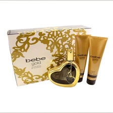 Bebe Gold Perfume 3 Pc. Gift Set for Women