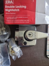 ERA 1830-37-1  Double Locking Night Latch Polished Chrome 40mm Backset