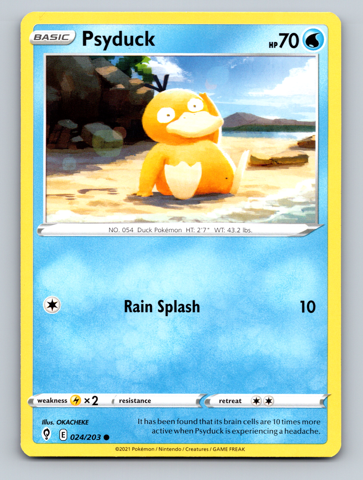 Psyduck 024/203 Common SWSH07: Evolving Skies Pokemon Near Mint