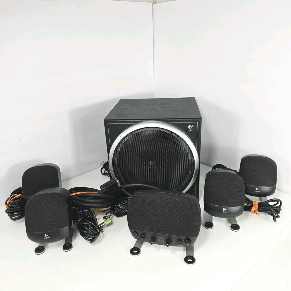 Logitech Z-640 Dolby 5.1 Surround Sound System Lautsprecher Subwoofer PC Videospiel - Bild 4 von 4