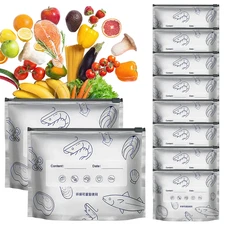 30pcs Reusable Aluminum Foil Bags for Food Storage, Food Bags TL