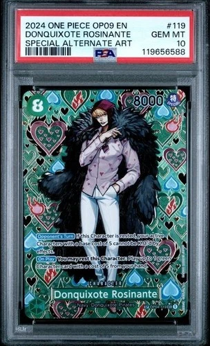 One Piece Emperors in the New World Donquixote Rosinante SP Foil OP04-119 PSA 10