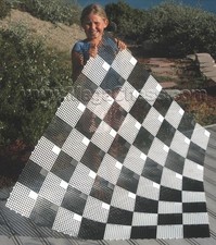 MegaChess Large Outdoor Plastic Chess/Checkers Board with 6" Squares