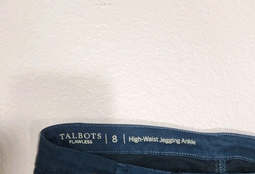 Talbots Flawless Blue/Green Denim Womens Jeans High Waist Jegging Ankle Size 8 - Picture 6 of 6