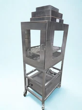 CRI Stainless HEPA Filter Cleanroom Sterile Mobile Cabinet SAM-18x18-SS-NCR