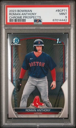 2023 Bowman Chrome Prospects #BCP71 Roman Anthony Chrome Red Sox PSA 9
