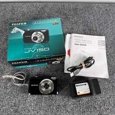 Fujifilm FinePix JV150 Digital Camera 14MP Black With Box Very Clean Tested