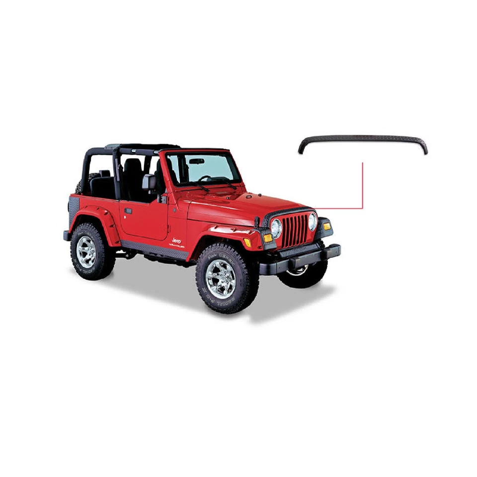 Bushwacker 14093 Black Trail Armor Hood Guard for Jeep Wrangler JL Gladiator Foto 4 de 4