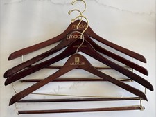 Vintage NORDSTROM  Macy  s Wood Shirt Pants Coat Suit Wooden Hangers Lot of 4