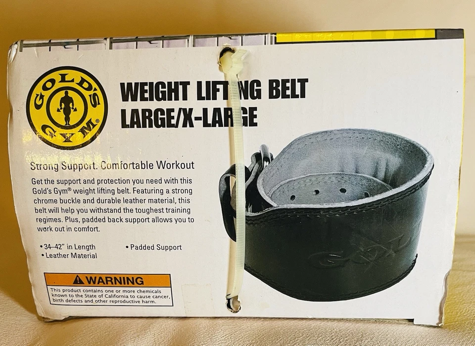 Cinturón de levantamiento de pesas Gold's Gym talla L/XL 34”-42” - nuevo en caja Foto 3 de 4