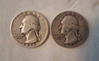 90% (2) Silver Washington Quarters. 1936P & 1941D.