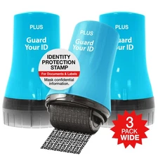 Wide Advanced ID Roller Stamp by Guard Your ID, Mess-Free Address Blocker for...