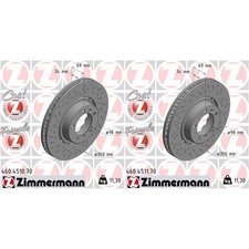 2x ZIMMERMANN BREMSSCHEIBEN 350mm passend für PORSCHE 911