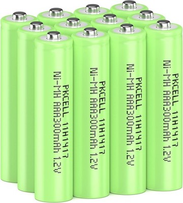 PKCELL Akkus AAA Wiederaufladbare Batterie 300mAh NI-MH 1.2V